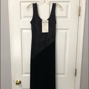 Black velvet gown